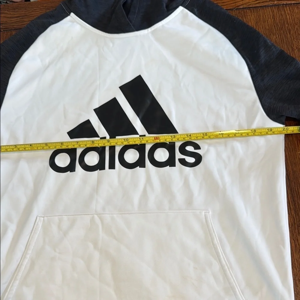 Adidas Black and White Logo Hoodie